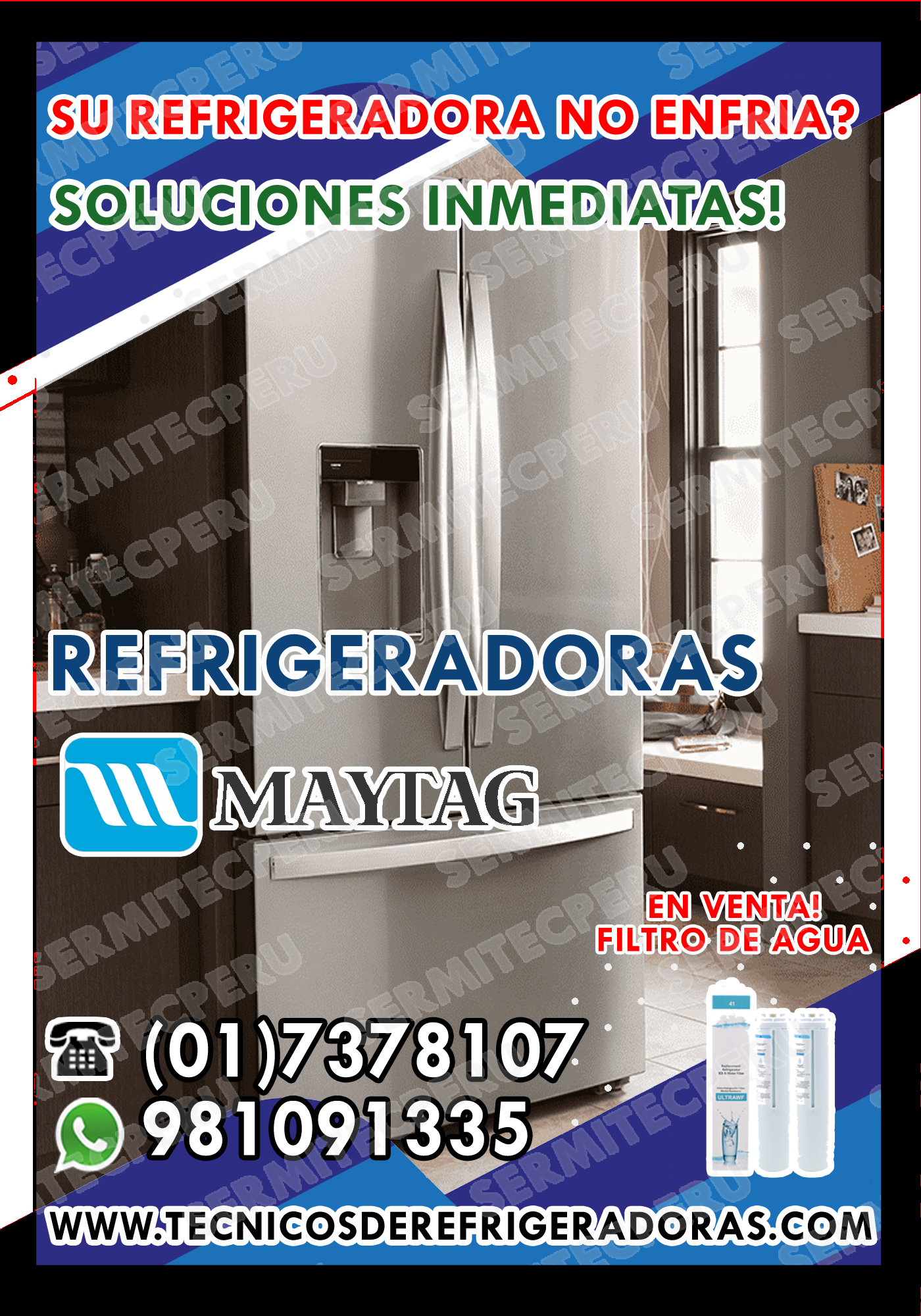 EXCELLENT Servicio Tecnico Refrigeradoras MAYTAG017378107 CHACLACAYO